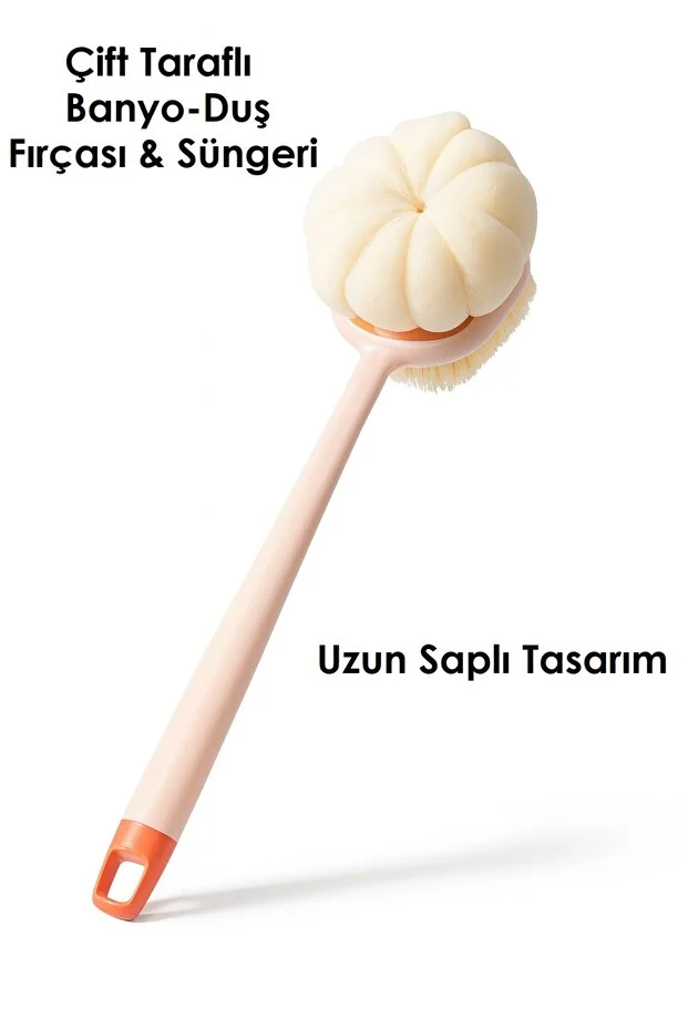 Çift taraflı banyo-duş fırçası ve süngeri
