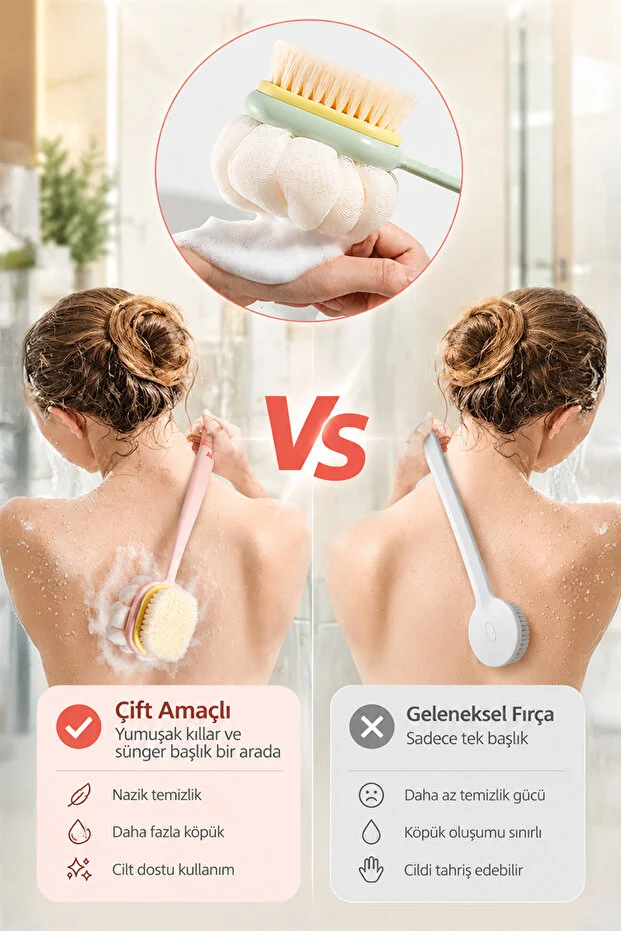 Çift amaçlı ve geleneksel fırça karşılaştırması